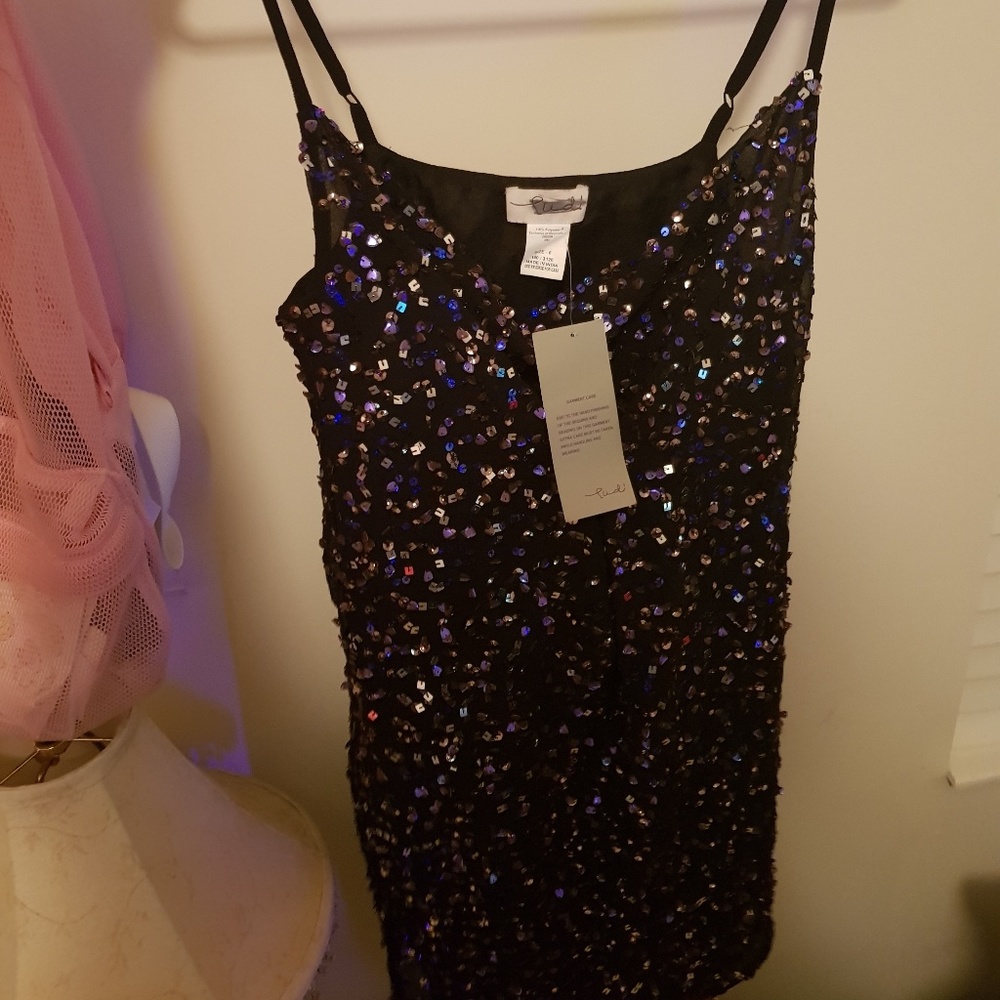 Ludi Sparkle Sequin Black Dress